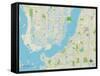 Political Map of Cape Coral, FL-null-Framed Stretched Canvas