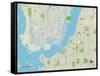 Political Map of Cape Coral, FL-null-Framed Stretched Canvas