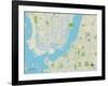 Political Map of Cape Coral, FL-null-Framed Art Print