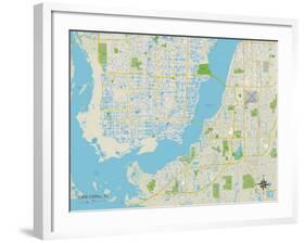 Political Map of Cape Coral, FL-null-Framed Art Print
