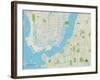 Political Map of Cape Coral, FL-null-Framed Art Print