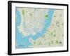 Political Map of Cape Coral, FL-null-Framed Art Print