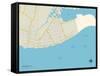 Political Map of Cape May, NJ-null-Framed Stretched Canvas