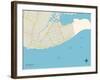 Political Map of Cape May, NJ-null-Framed Art Print