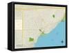 Political Map of Capitola, CA-null-Framed Stretched Canvas