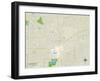 Political Map of Carbondale, IL-null-Framed Art Print