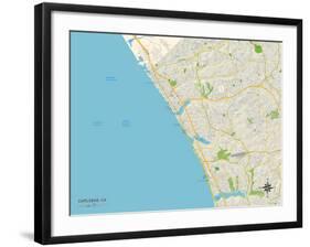 Political Map of Carlsbad, CA-null-Framed Art Print