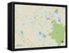 Political Map of Carver, MA-null-Framed Stretched Canvas