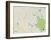 Political Map of Carver, MA-null-Framed Art Print