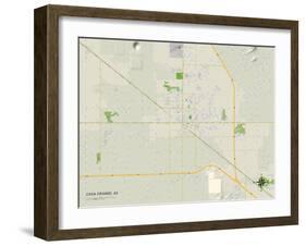 Political Map of Casa Grande, AZ-null-Framed Art Print