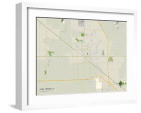 Political Map of Casa Grande, AZ-null-Framed Art Print