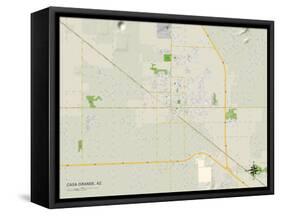 Political Map of Casa Grande, AZ-null-Framed Stretched Canvas