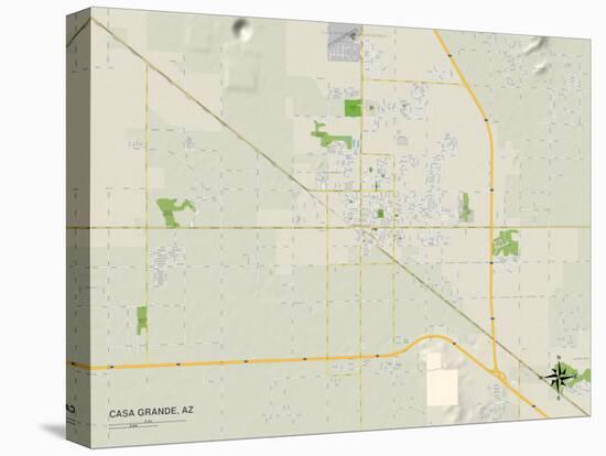 Political Map of Casa Grande, AZ-null-Stretched Canvas