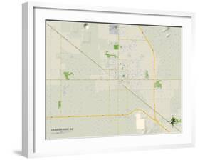 Political Map of Casa Grande, AZ-null-Framed Art Print