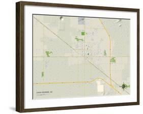 Political Map of Casa Grande, AZ-null-Framed Art Print