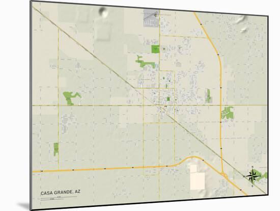 Political Map of Casa Grande, AZ-null-Mounted Art Print