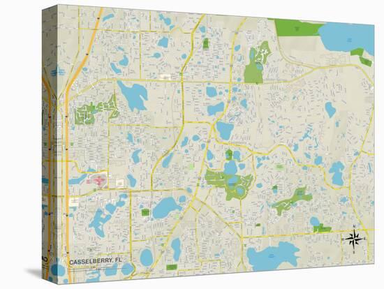 Political Map of Casselberry, FL-null-Stretched Canvas