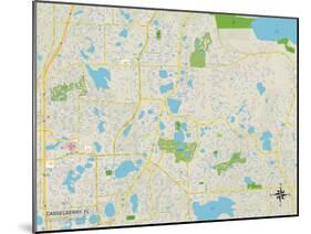 Political Map of Casselberry, FL-null-Mounted Art Print