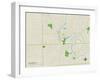 Political Map of Cedarburg, WI-null-Framed Art Print