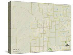 Political Map of Celina, TX-null-Stretched Canvas