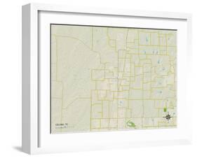 Political Map of Celina, TX-null-Framed Art Print