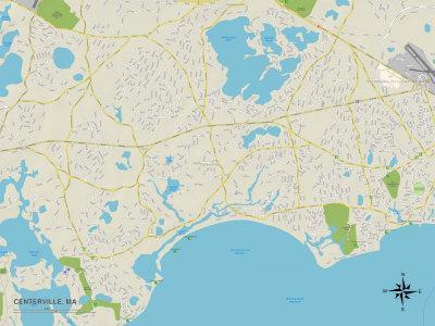 Political Map of Centerville, MA
