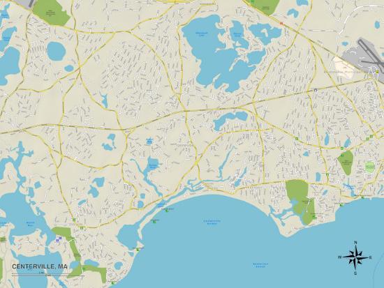 Political Map of Centerville, MA