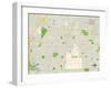 Political Map of Champaign, IL-null-Framed Art Print