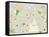 Political Map of Champaign, IL-null-Framed Stretched Canvas
