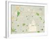Political Map of Champaign, IL-null-Framed Art Print