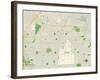 Political Map of Champaign, IL-null-Framed Art Print