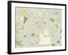 Political Map of Champaign, IL-null-Framed Art Print