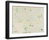 Political Map of Chandler, AZ-null-Framed Art Print