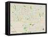 Political Map of Chandler, AZ-null-Framed Stretched Canvas