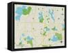 Political Map of Chanhassen, MN-null-Framed Stretched Canvas