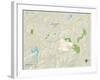 Political Map of Chapel Hill, NC-null-Framed Art Print