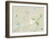 Political Map of Chapel Hill, NC-null-Framed Art Print