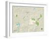 Political Map of Chapel Hill, NC-null-Framed Art Print