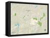 Political Map of Chapel Hill, NC-null-Framed Stretched Canvas