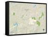 Political Map of Chapel Hill, NC-null-Framed Stretched Canvas