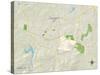 Political Map of Chapel Hill, NC-null-Stretched Canvas