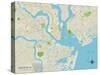 Political Map of Charleston, SC-null-Stretched Canvas