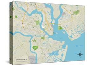 Political Map of Charleston, SC-null-Stretched Canvas