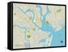Political Map of Charleston, SC-null-Framed Stretched Canvas