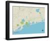 Political Map of Charlestown, RI-null-Framed Art Print