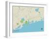 Political Map of Charlestown, RI-null-Framed Art Print