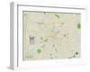 Political Map of Charlotte, NC-null-Framed Art Print