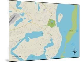 Political Map of Chatham, MA-null-Mounted Art Print