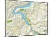 Political Map of Cheat Lake, WV-null-Mounted Art Print