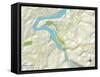 Political Map of Cheat Lake, WV-null-Framed Stretched Canvas